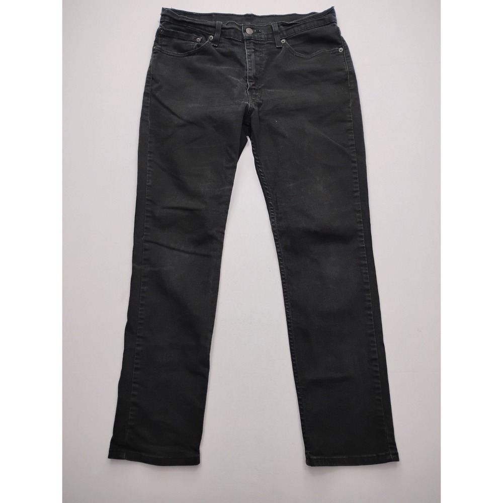 Levis 511 Jeans Mens 34x30 Black Dark‎ Wash Slim Tapered Stretch Denim Jeans